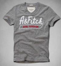 heren abercrombie and fitch v-hals korte tees athl division grijs wit rood Geen Belasting y2d8v836